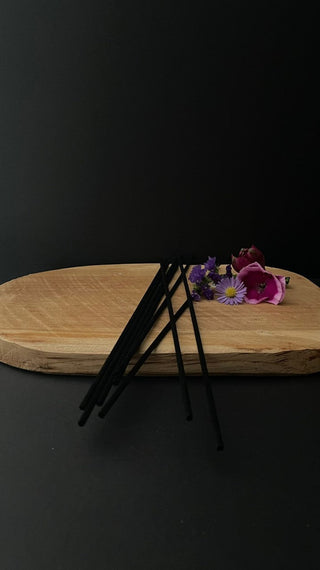 los setje geurstokjes. zwart