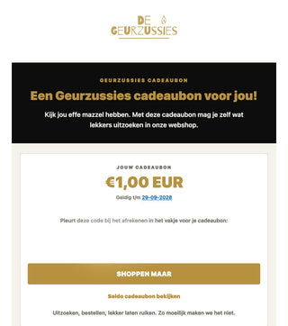 Digitale cadeaubon